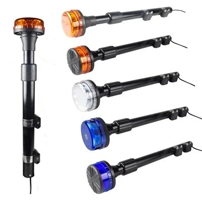 Ny motorcykel bagsignal rød blå rav hvid høj lys LED stang Beacon advarselslysstang 36W 24V