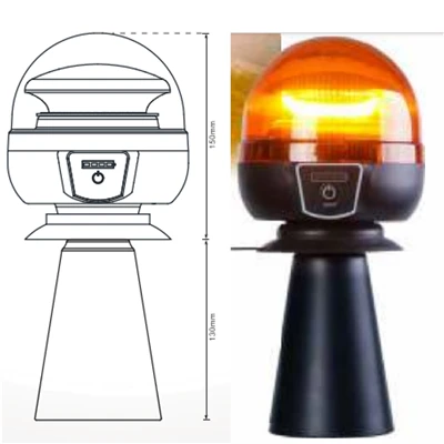 Road Cone Topper Recharged Warning Traffic Commander Light